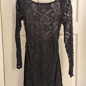 Elegant Black Lace Dress